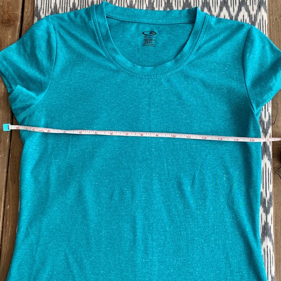 C9 by Champion: Women’s Duo Dry Teal Workout Shirt - Picture 6 of 7